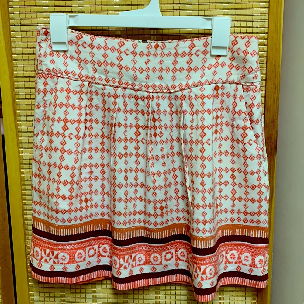 Loft pink/white skirt